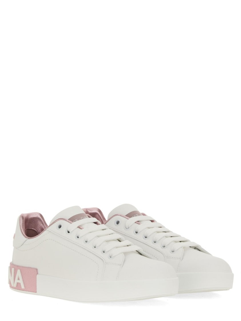 Dolce & Gabbana Portofino Low-Top Leather Sneakers