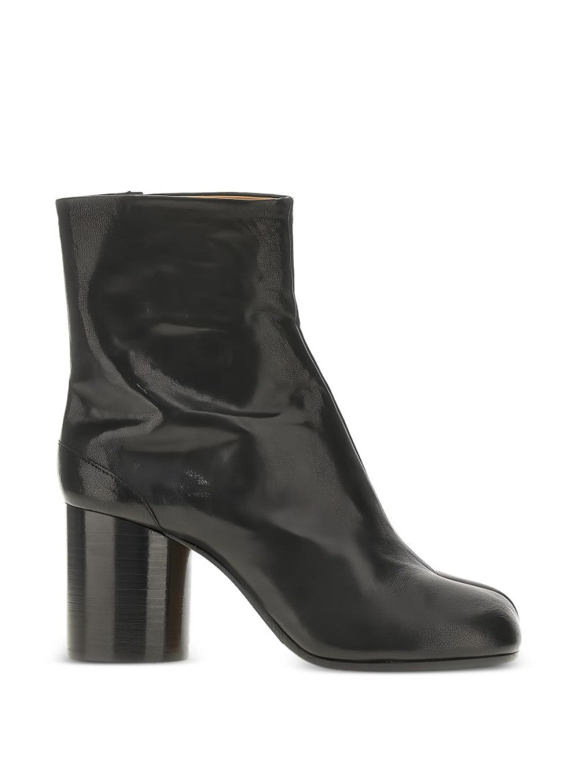 Maison Margiela Black Glossy Leather Split-Toe Boots