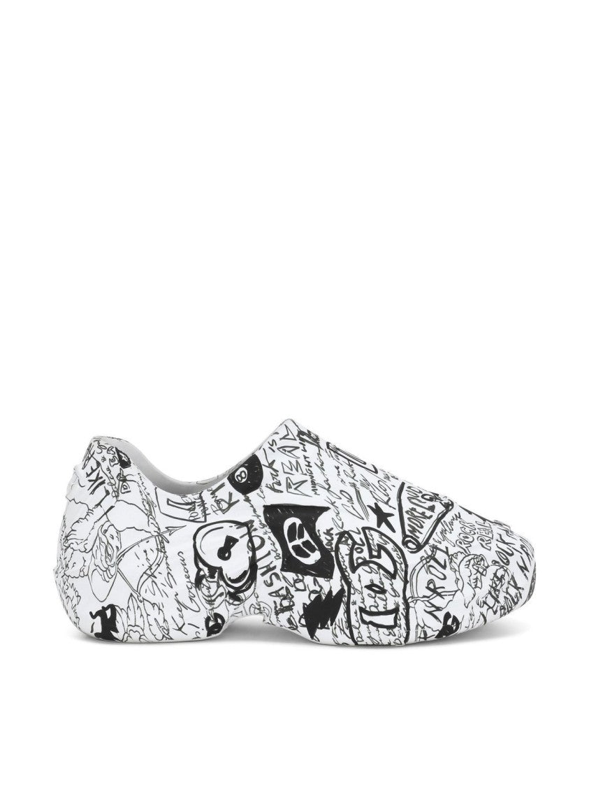 Dolce & Gabbana Toy Graffiti-Print Logo Sneakers