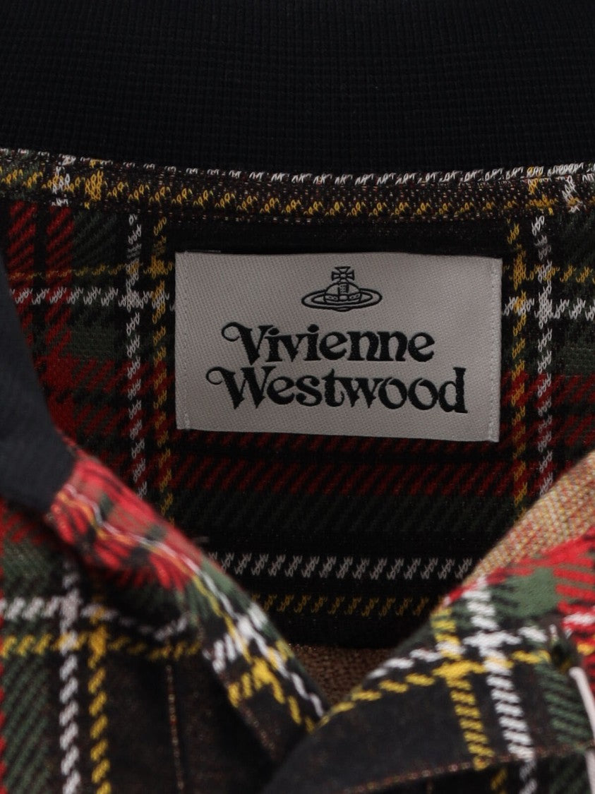 Vivienne Westwood Multicolor Tartan Polo Shirt With Classic Collar