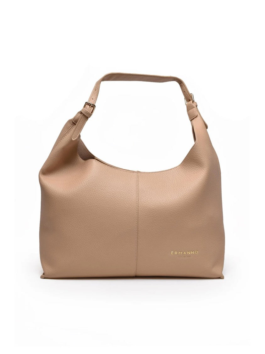 Ermanno Firenze Beige Veronica Polyurethane Tote Bag
