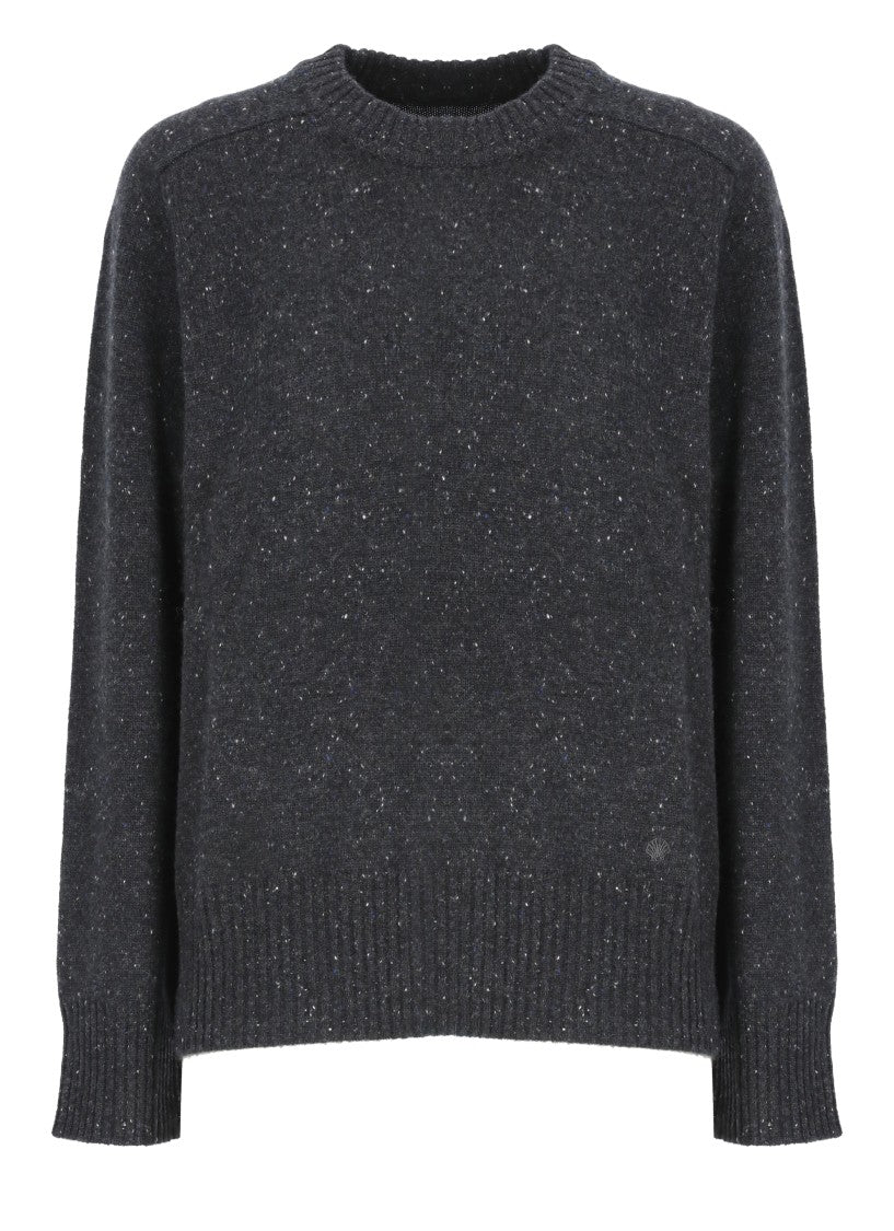 Loulou De Saison Dark Grey Speckled Detail Cashmere Sweater