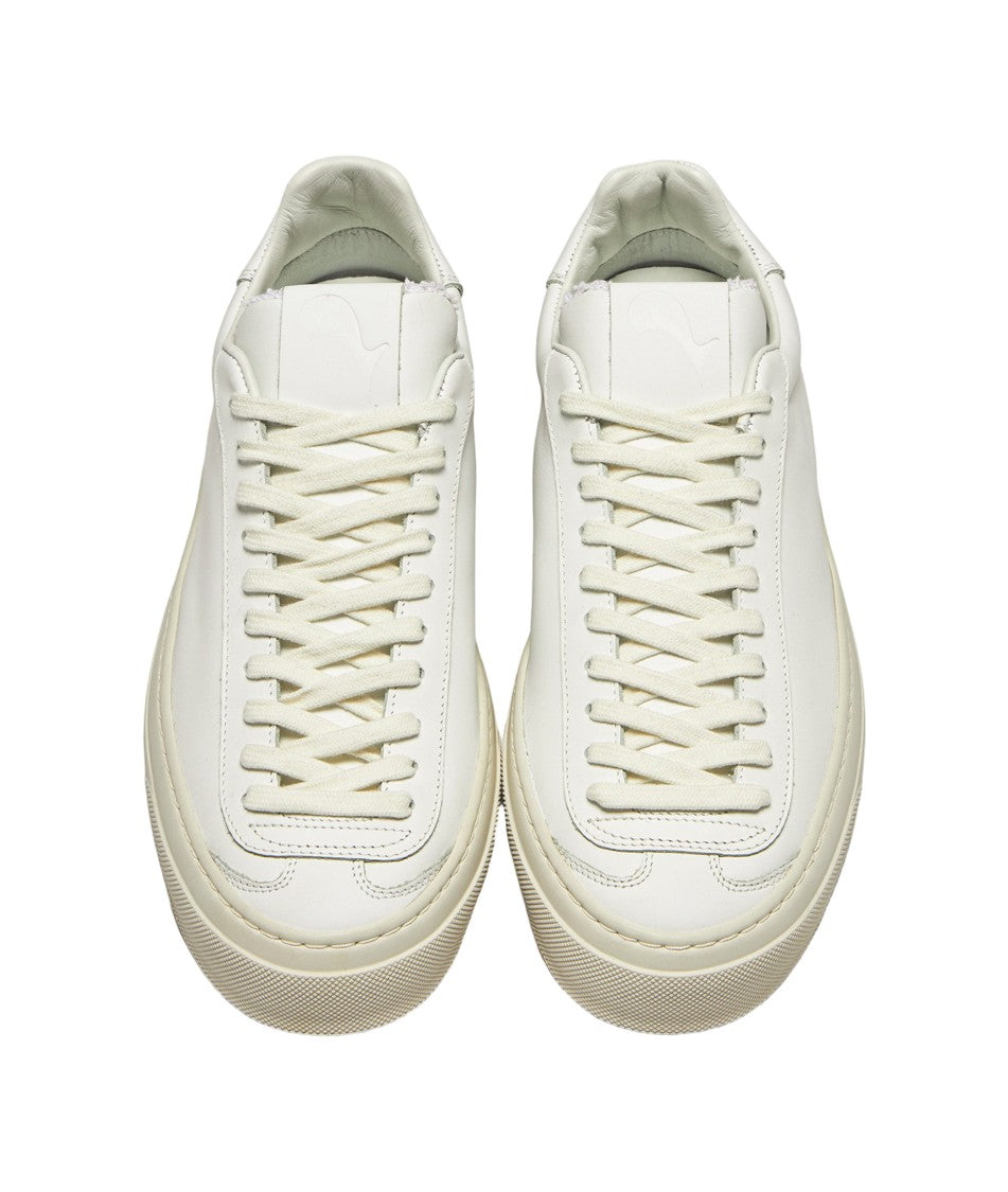 Aqua Alta Venice Leather Sneakers With Textured Rubber Sole