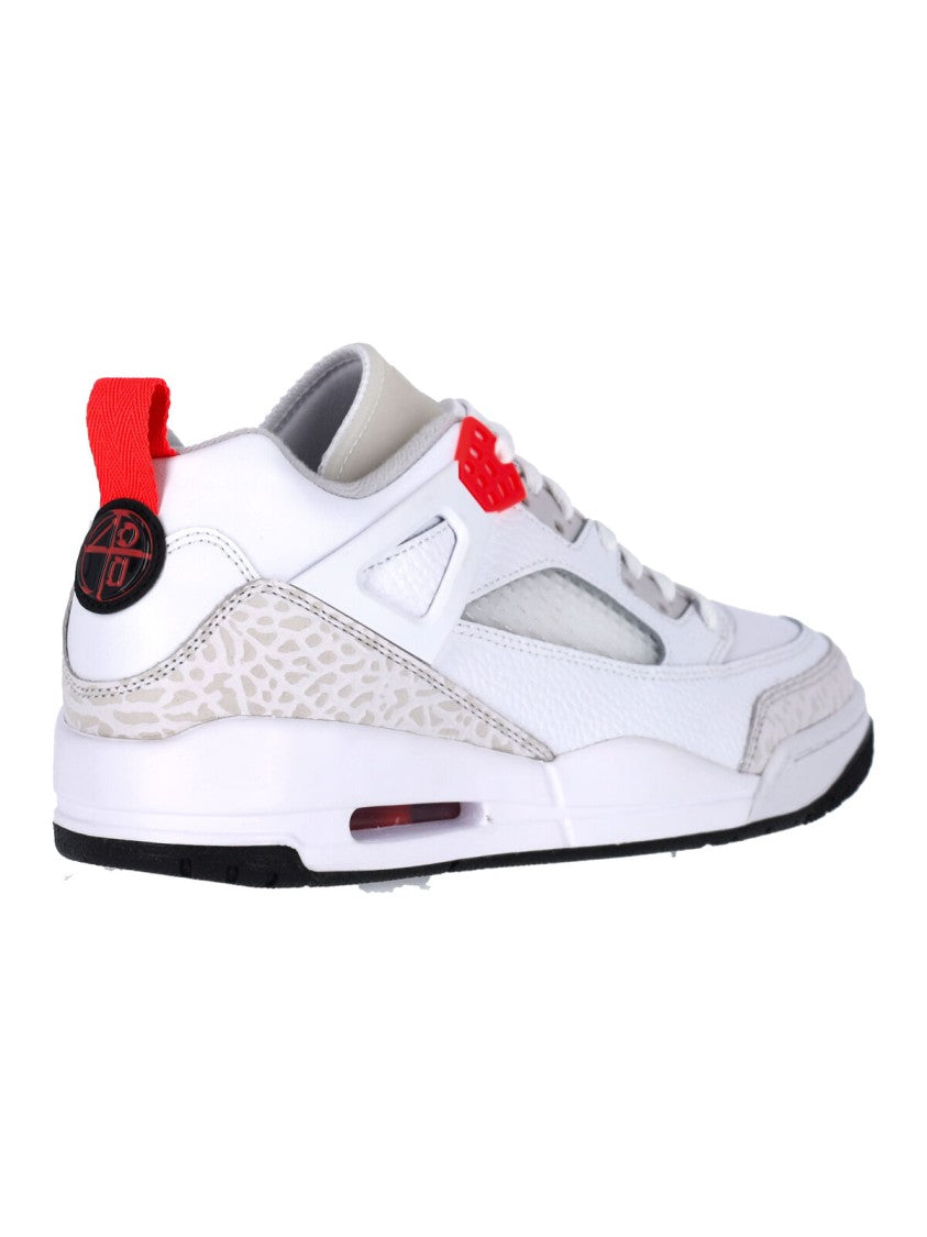 Nike White Jordan Spizike Low-Top Leather Sneakers