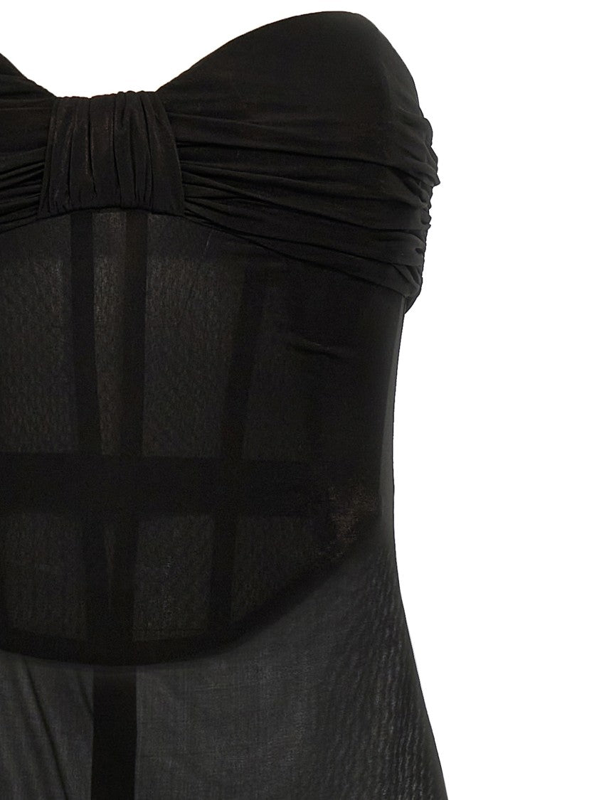 Magda Butrym '27' Off-The-Shoulder Midi Dress With Integrated Bustier