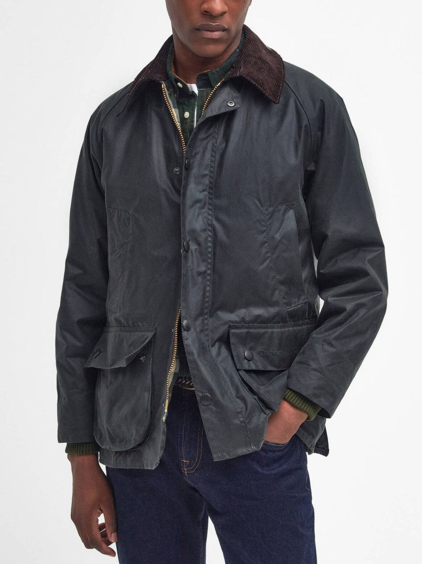 Barbour Dark Green Corduroy Collar Jacket