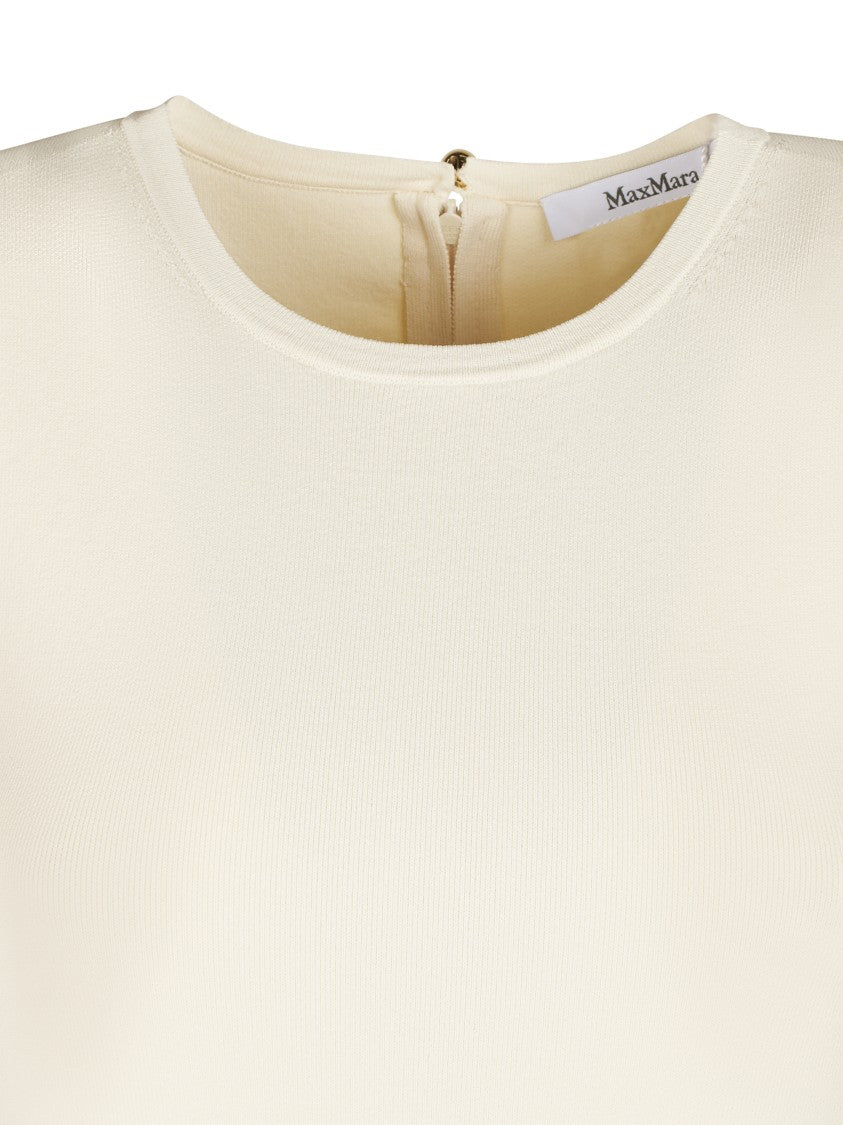 Max Mara Sleeveless Knee-Length Knit Dress With Side Slits