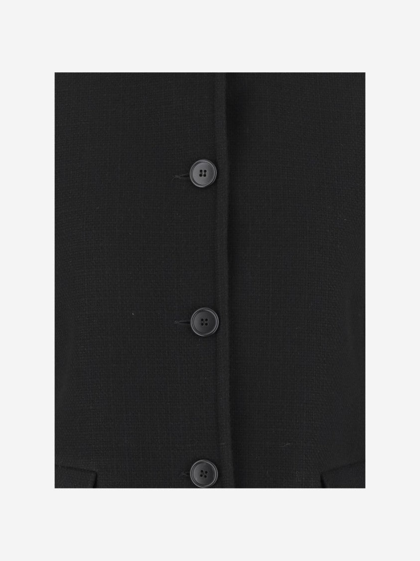 F.It Viscose Blend Single-Breasted Coat