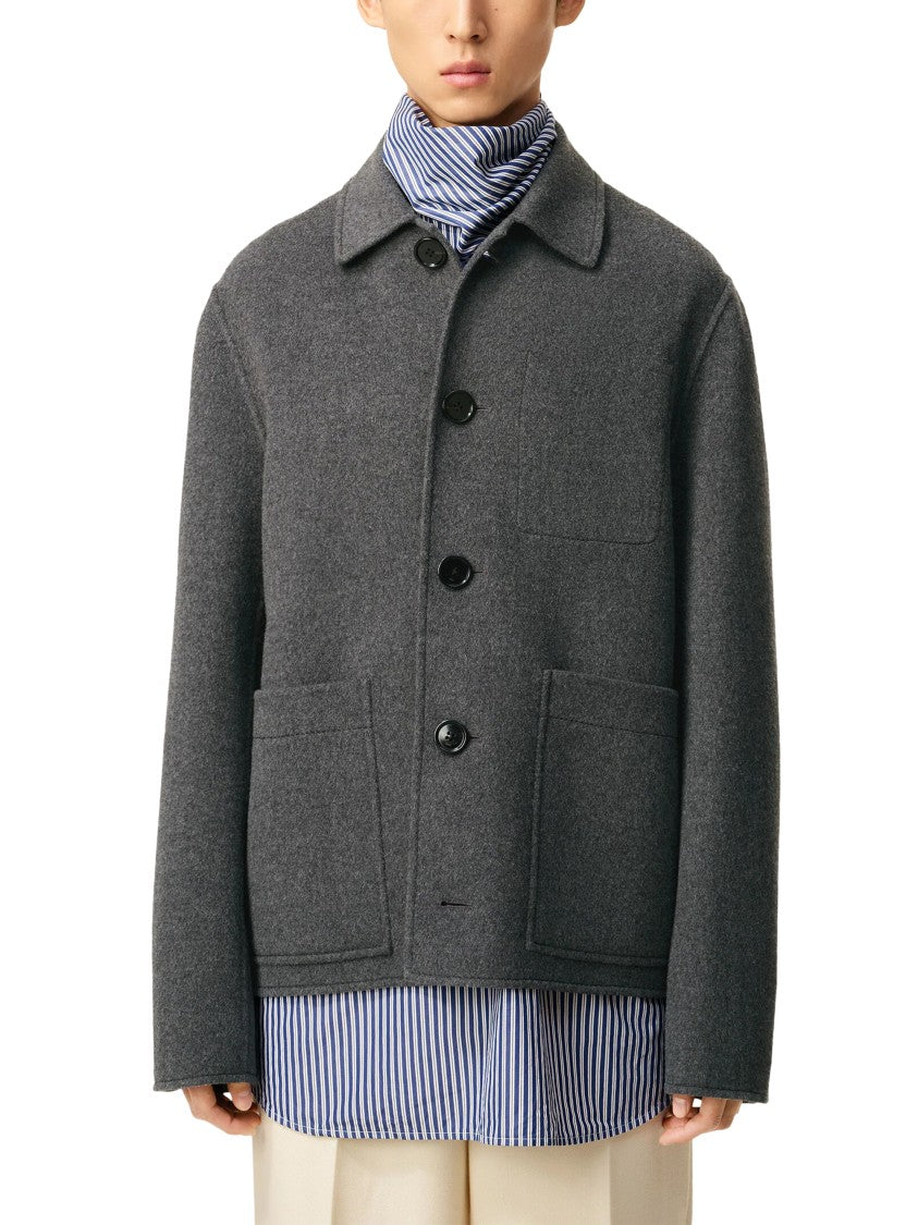 Ami Blouson-Style Jacket In Soft Virgin Wool