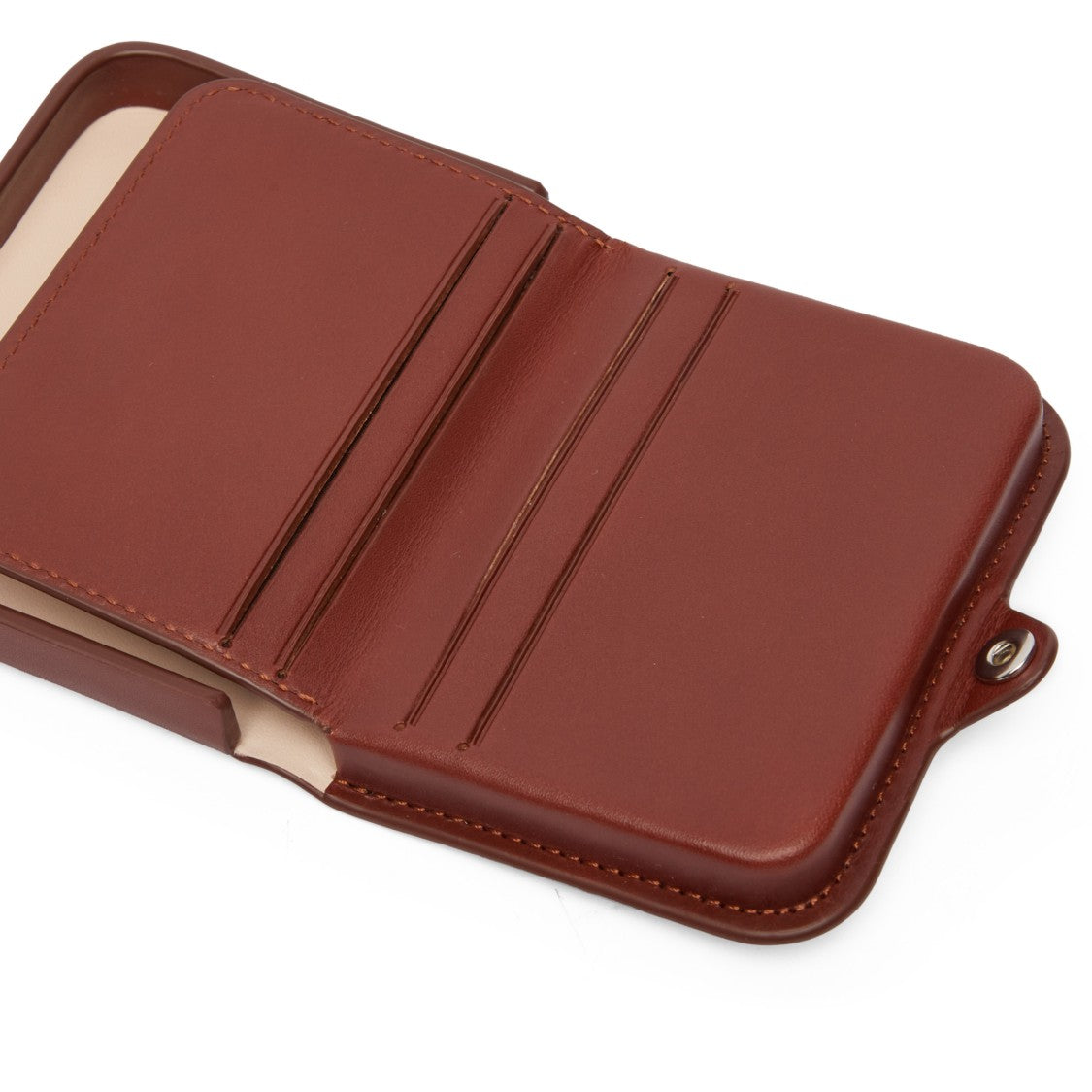 A.P.C. Compact Hazelnut Leather Coin Purse With Design