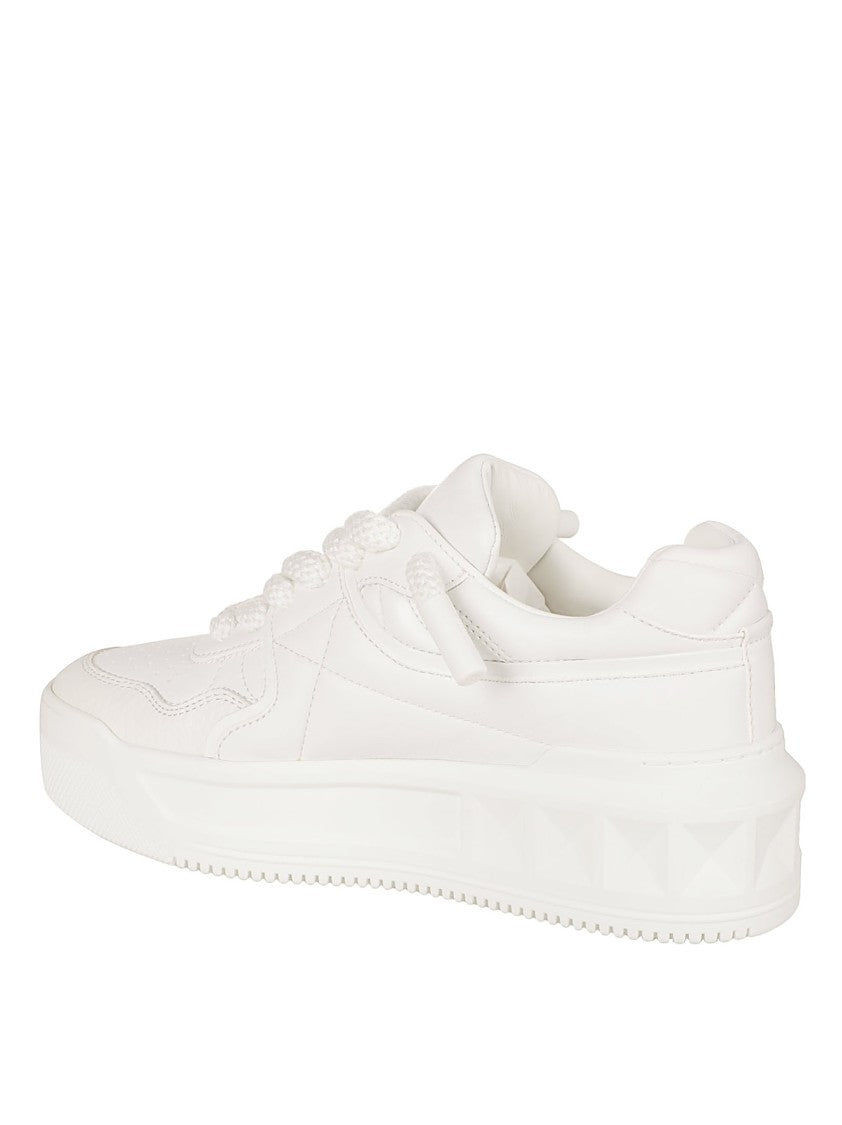 Valentino Garavani White Lambskin Sneakers With Sole