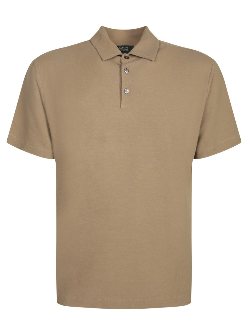 Zanone Classic Polo Shirt With Three-Button Placket