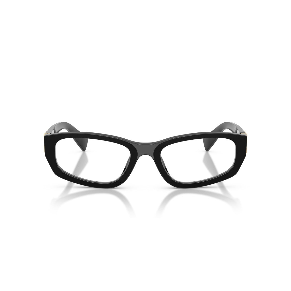 Miu Miu 0Mu 04Yv Glossy Black Acetate Rectangular Eyeglasses