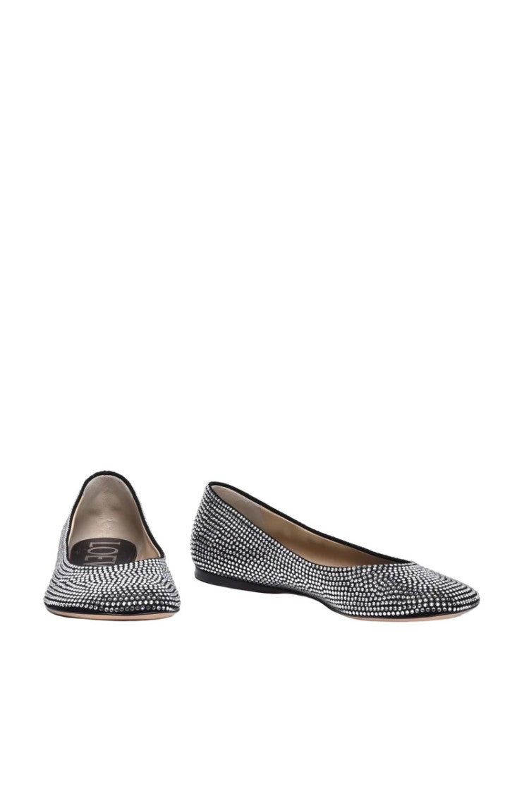 Loewe Rhinestone Ballerina Rubber/Leather - Black