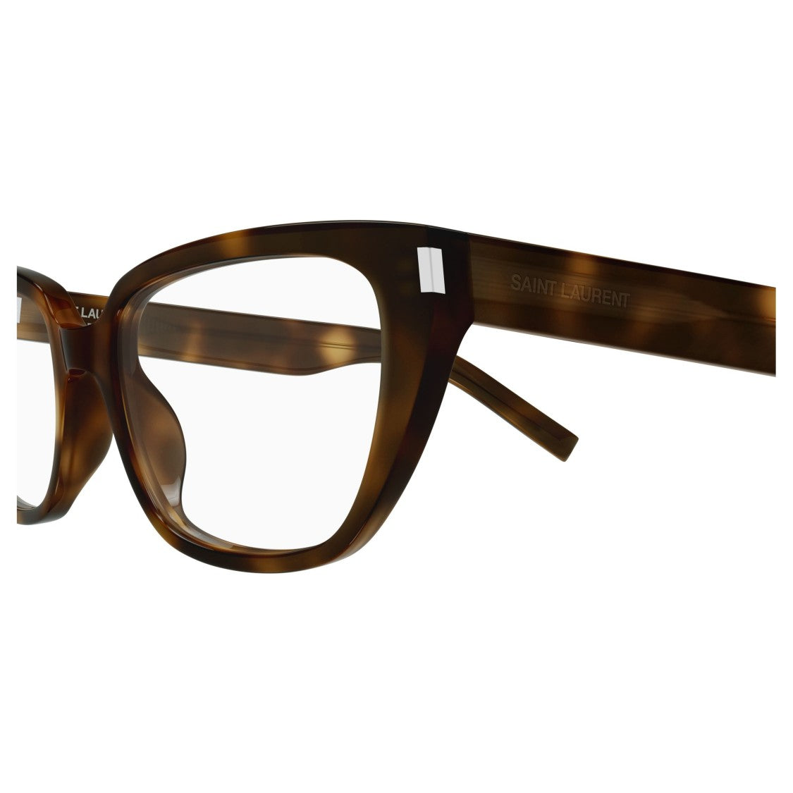 Saint Laurent Square Tortoiseshell Sunglasses With Metallic Accents