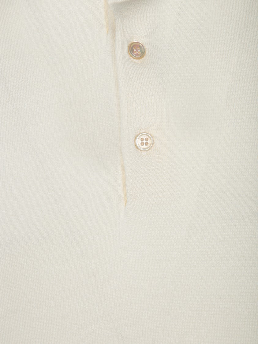 Dell'oglio Polo Collar White T-Shirt
