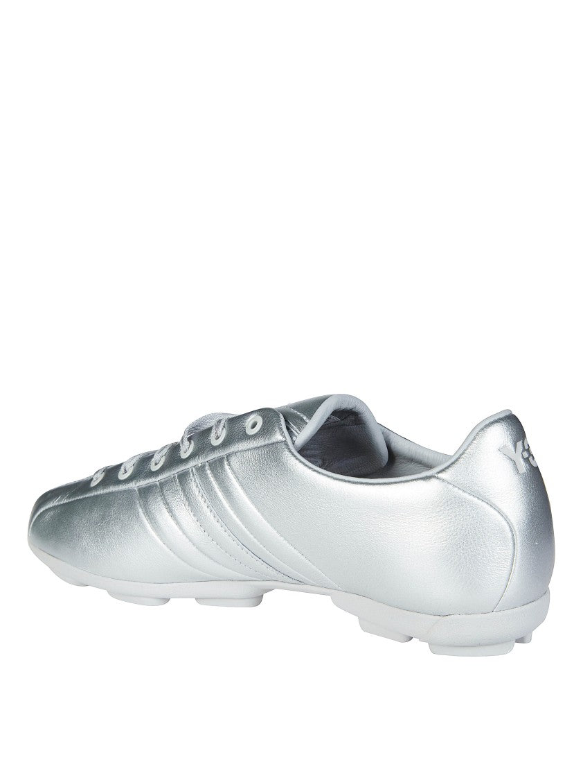 Y-3 Metallic Silver Side Stripes Sneakers