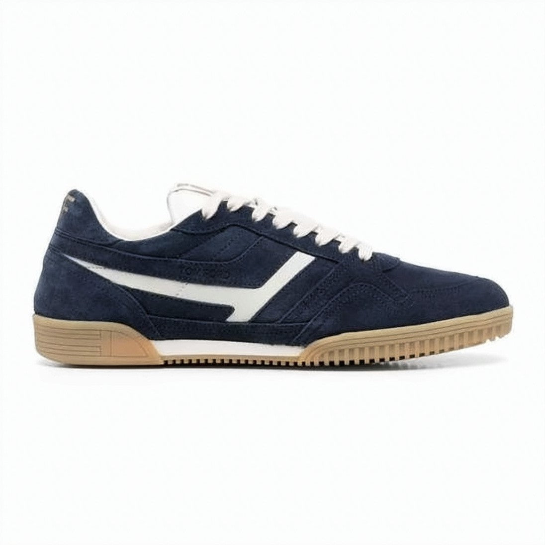 Tom Ford Low-Top Navy Suede Sneakers With White Accents