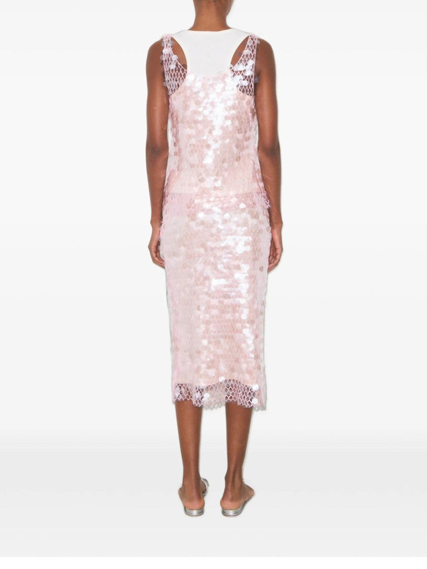 Tory Burch Pink Sequin Midi Skirt