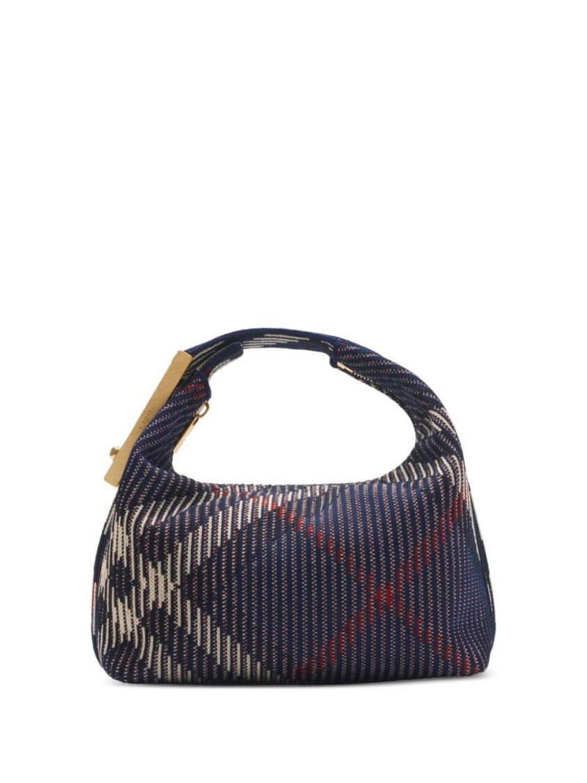 Burberry Woven Handbag With Geometric Patterns