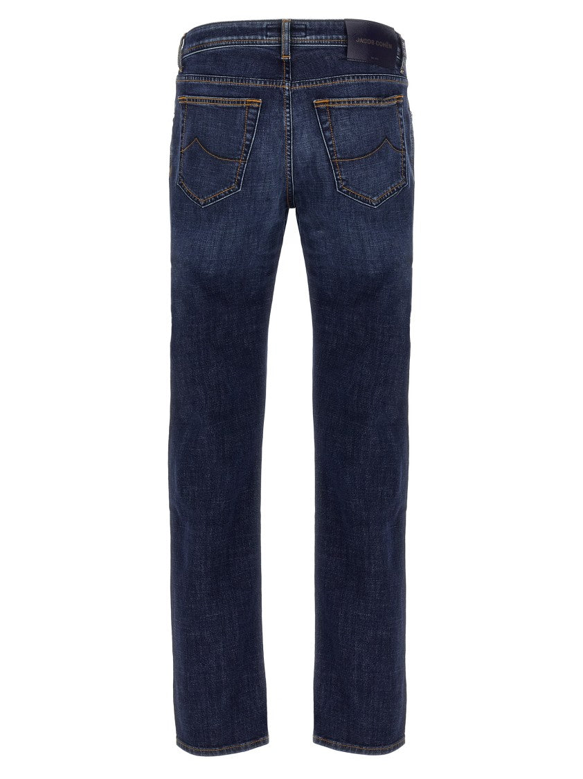 Jacob Cohen Straight Cut Stretch Cotton Jeans