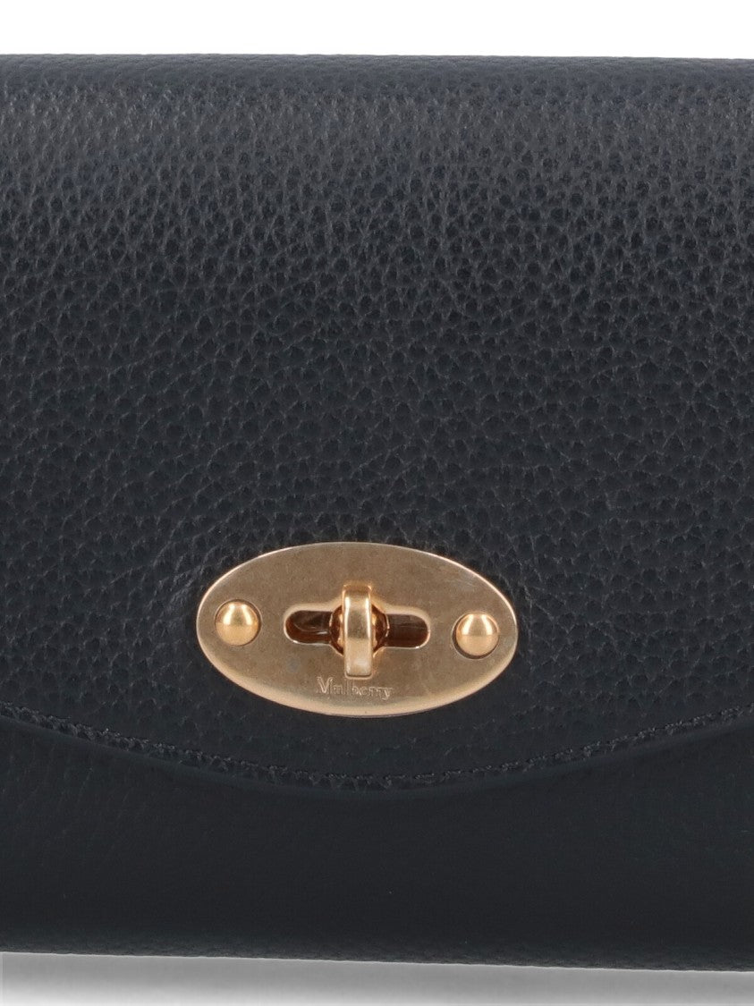 Mulberry Black Darley Hammered Leather Wallet