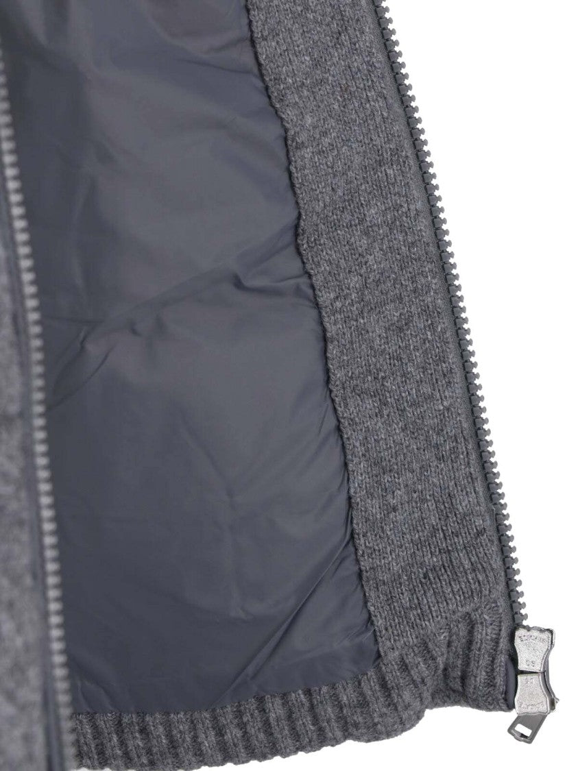 Polo Ralph Lauren Quilted Cable Knit High Collar Jacket