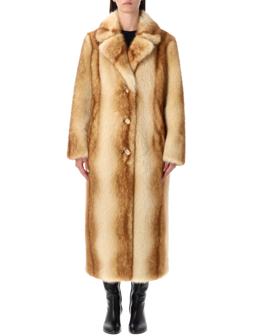 Stand Studio Nora Long Faux Fur Coat