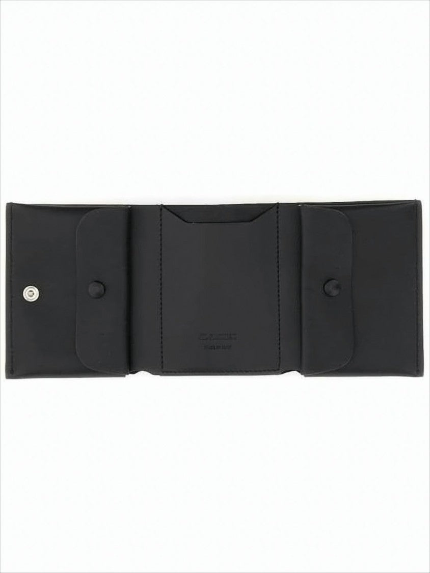 Jil Sander Minimalist Calf Leather Half-Fold Wallet