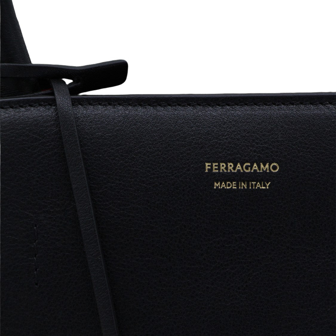 Ferragamo Structured Handbag With Gold-Tone Accents