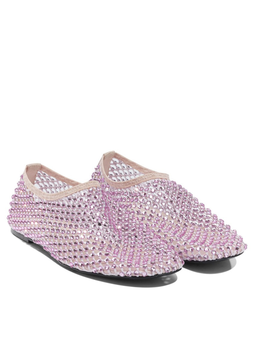 Strategia Delicate Mesh Ballerinas With Shiny Embellishments