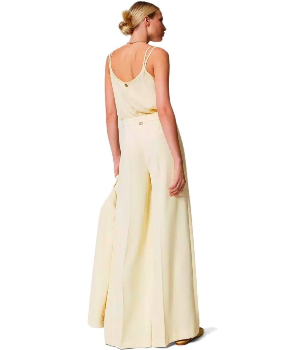 Twin-Set Vanilla Wide Leg Trousers