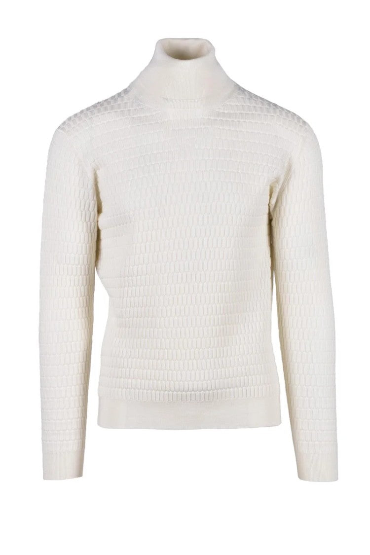 The Pull* White High-Neck Merino Wool Sweater