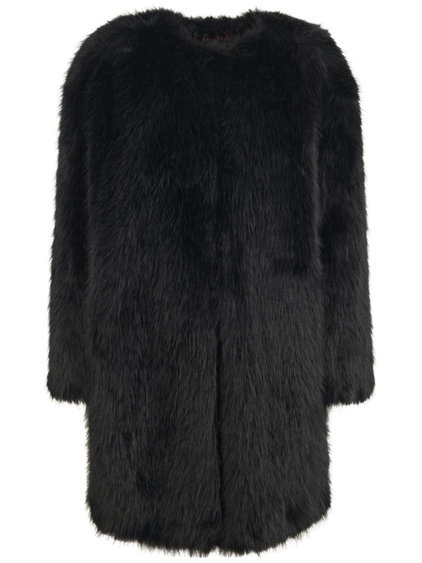 Max Mara Classic Black Polyester Coat