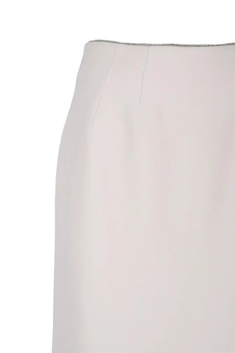 Elisabetta Franchi Stretch Viscose Midi Skirt - Beige
