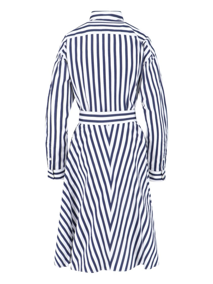 Polo Ralph Lauren Blue Vertical Stripe Shirt Dress