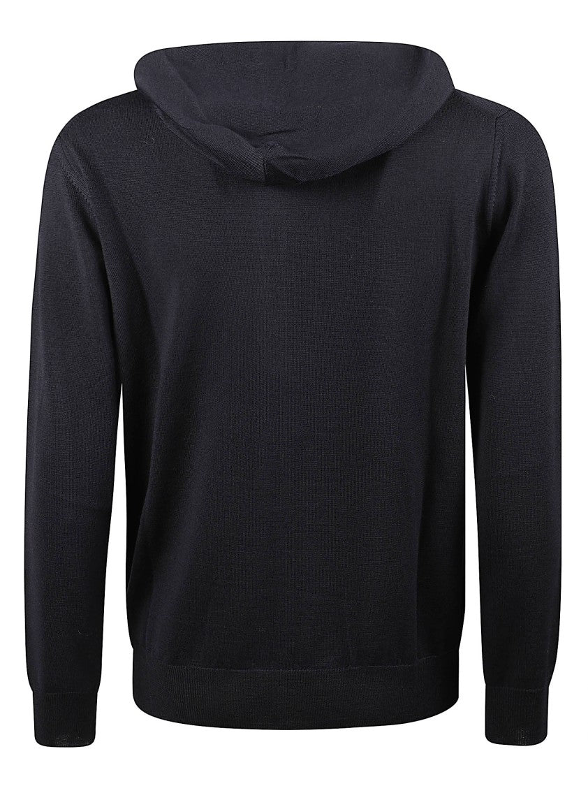 Altea Full-Zip Hooded Virgin Wool Knit Sweater