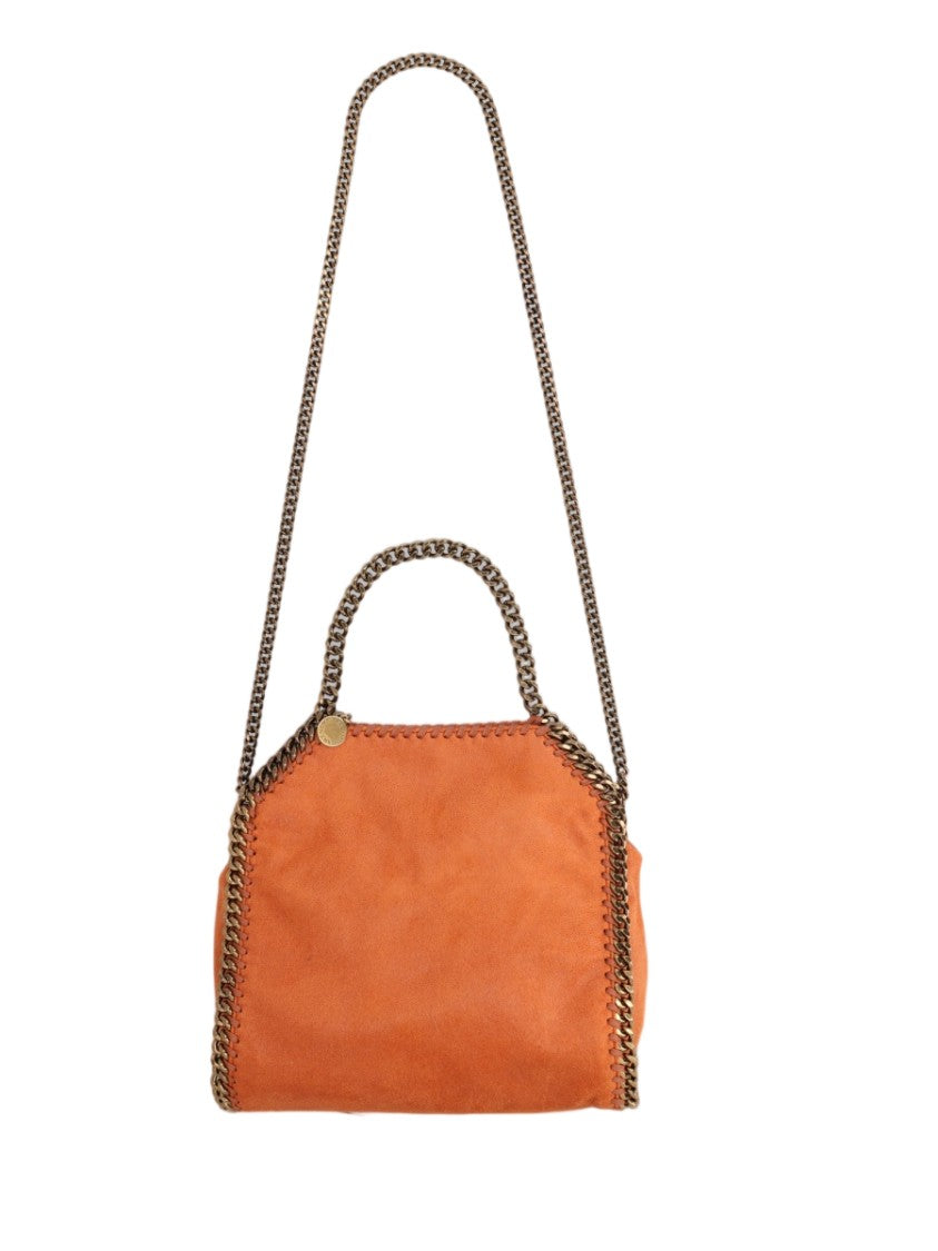 Stella Mccartney Mini Crossbody Bag With Chain Trim And Suede-Like Texture
