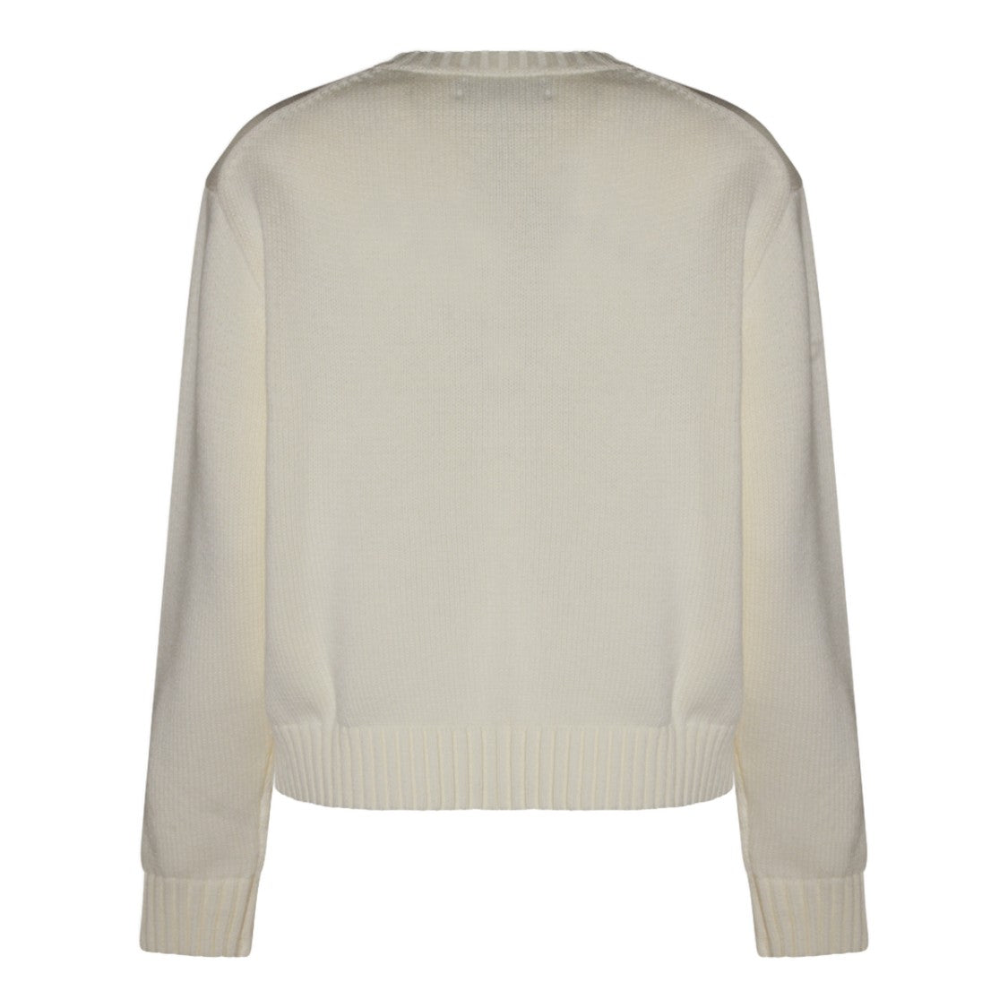 Polo Ralph Lauren Creamy White Sweater With Intricate Bear Design