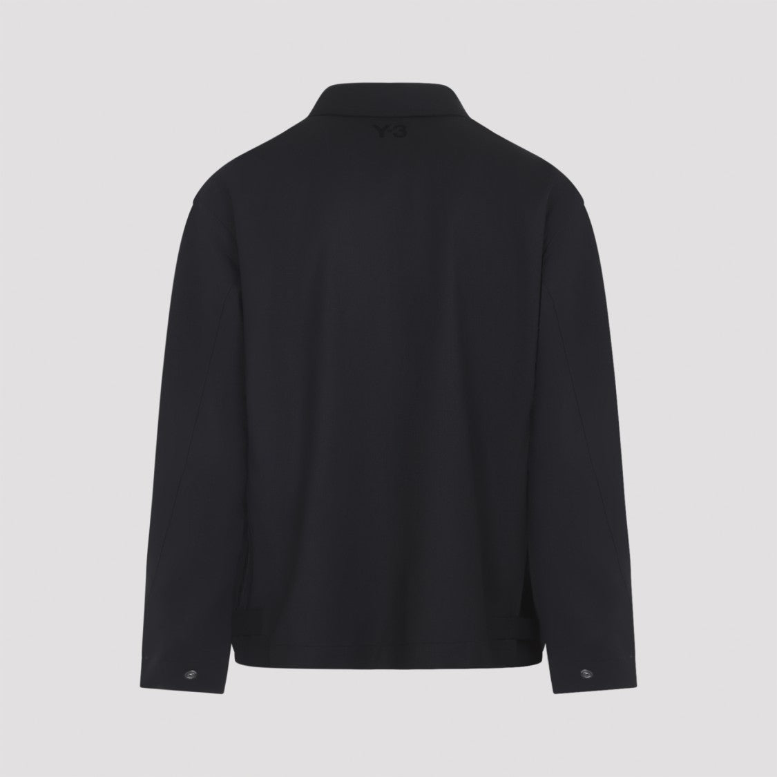 Y-3 Refined Black Wool-Blend Jacket With Pointed Collar