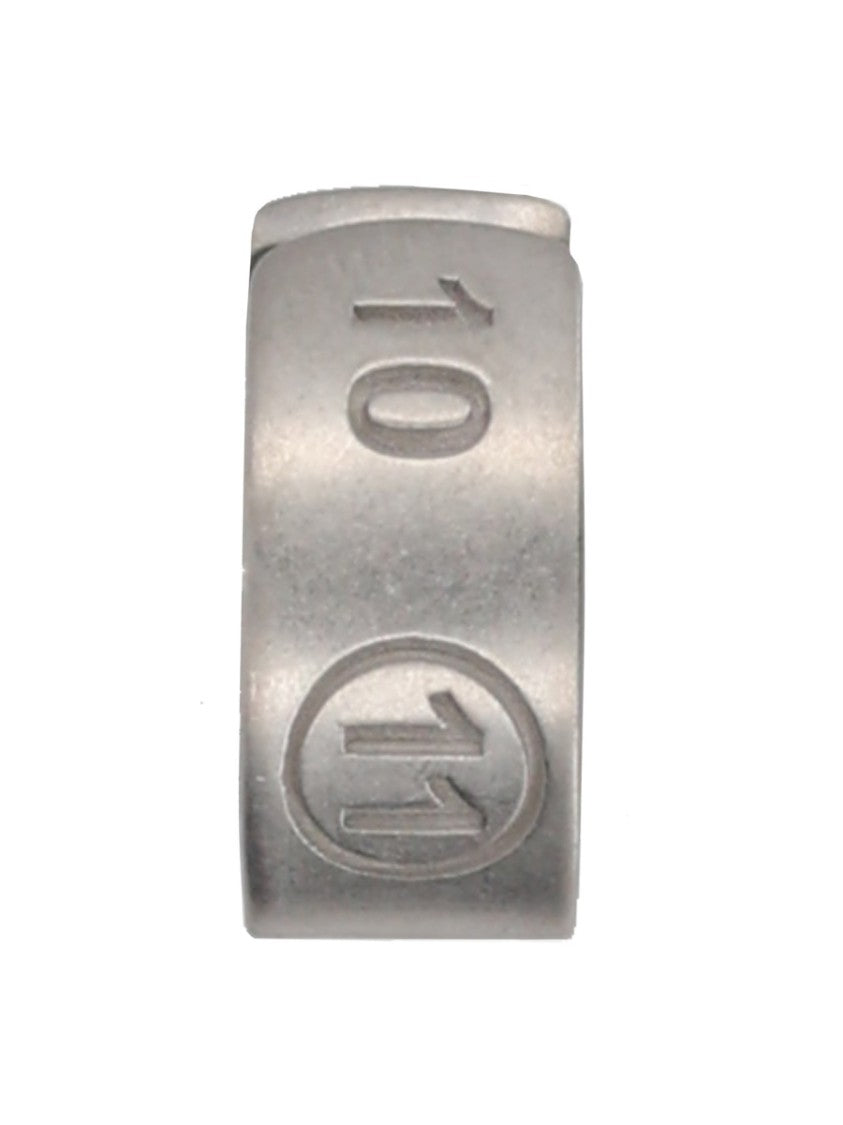 Maison Margiela Silver Number Reference Embossed Brass Ring