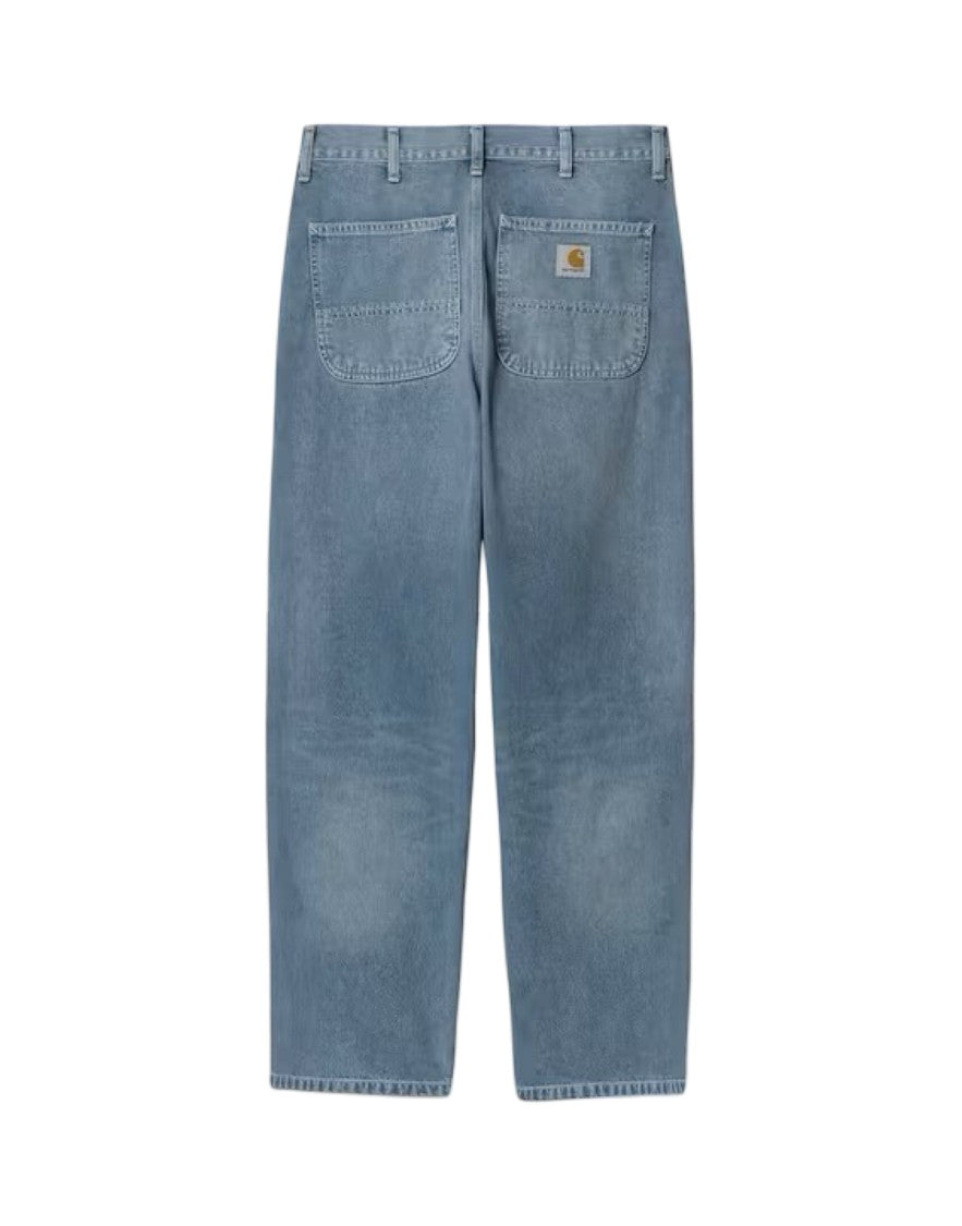 Carhartt Wip Relaxed Fit Light Blue Denim Pants