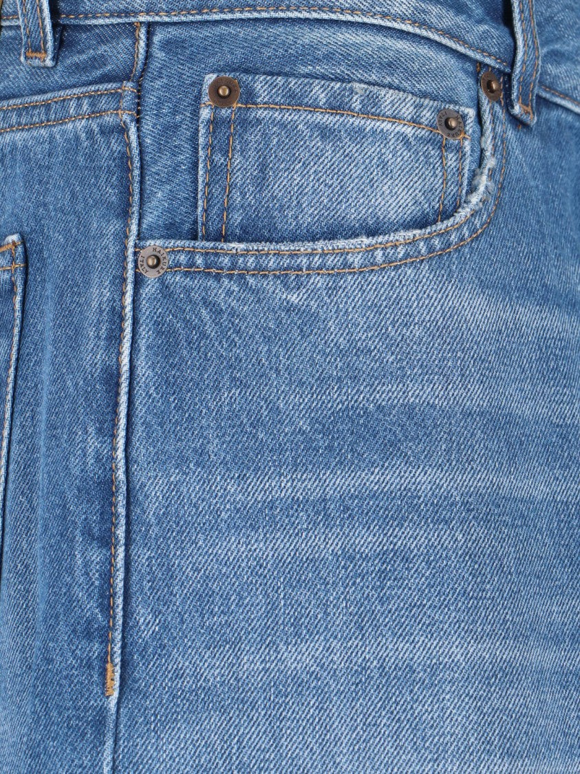 Haikure Wide-Leg Denim Jeans With Mid-Rise Waist