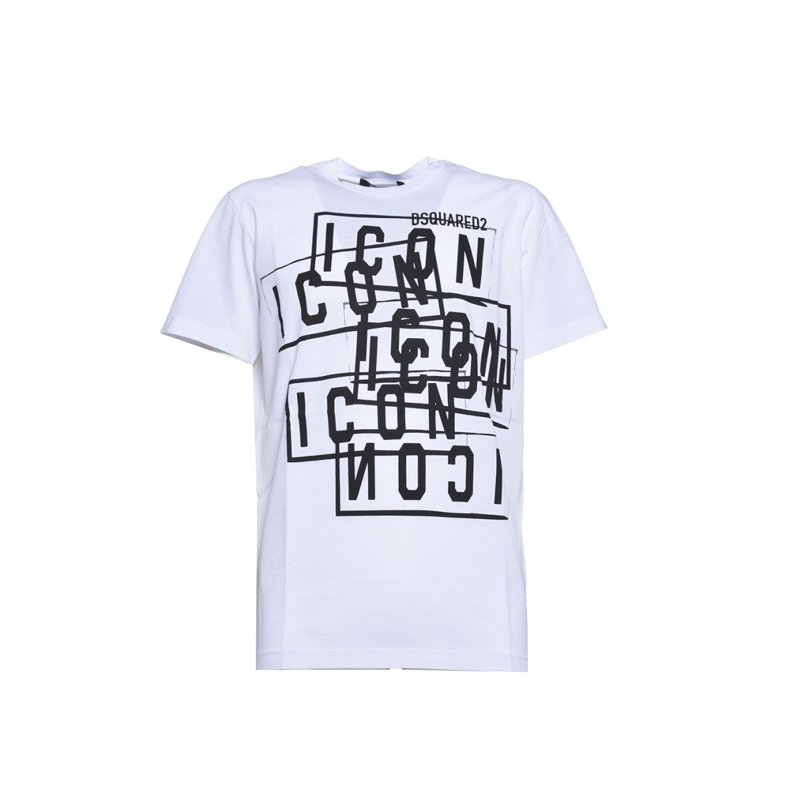 Dsquared2 White Cotton Icon Stamps T-Shirt