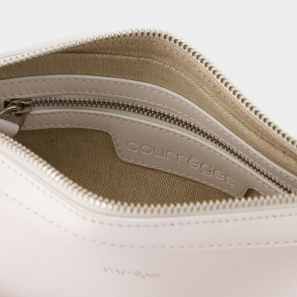 Courrèges One Racer Baguette Shoulder Bag - Leather - White