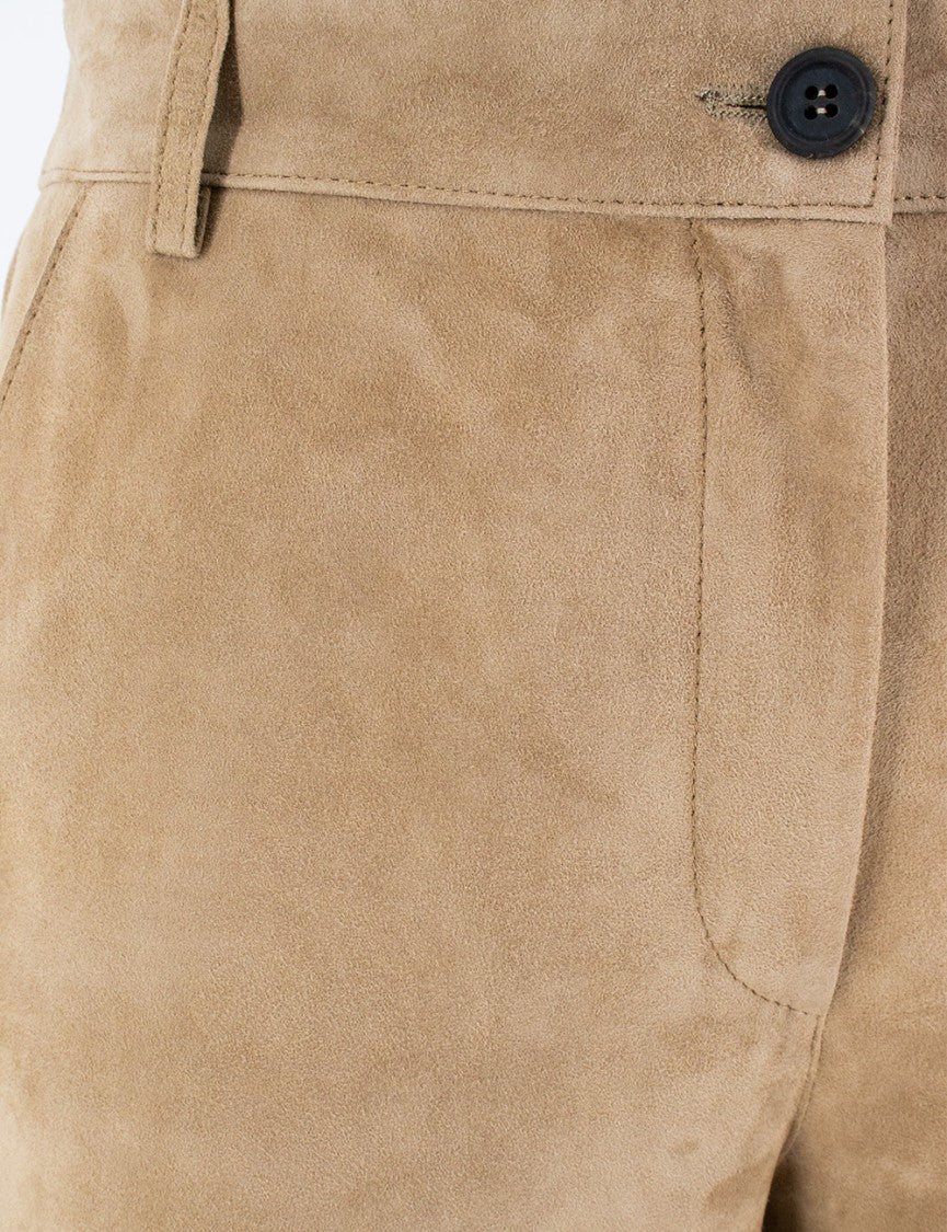 Antonelli Leather Trousers With Elasticated Waistband