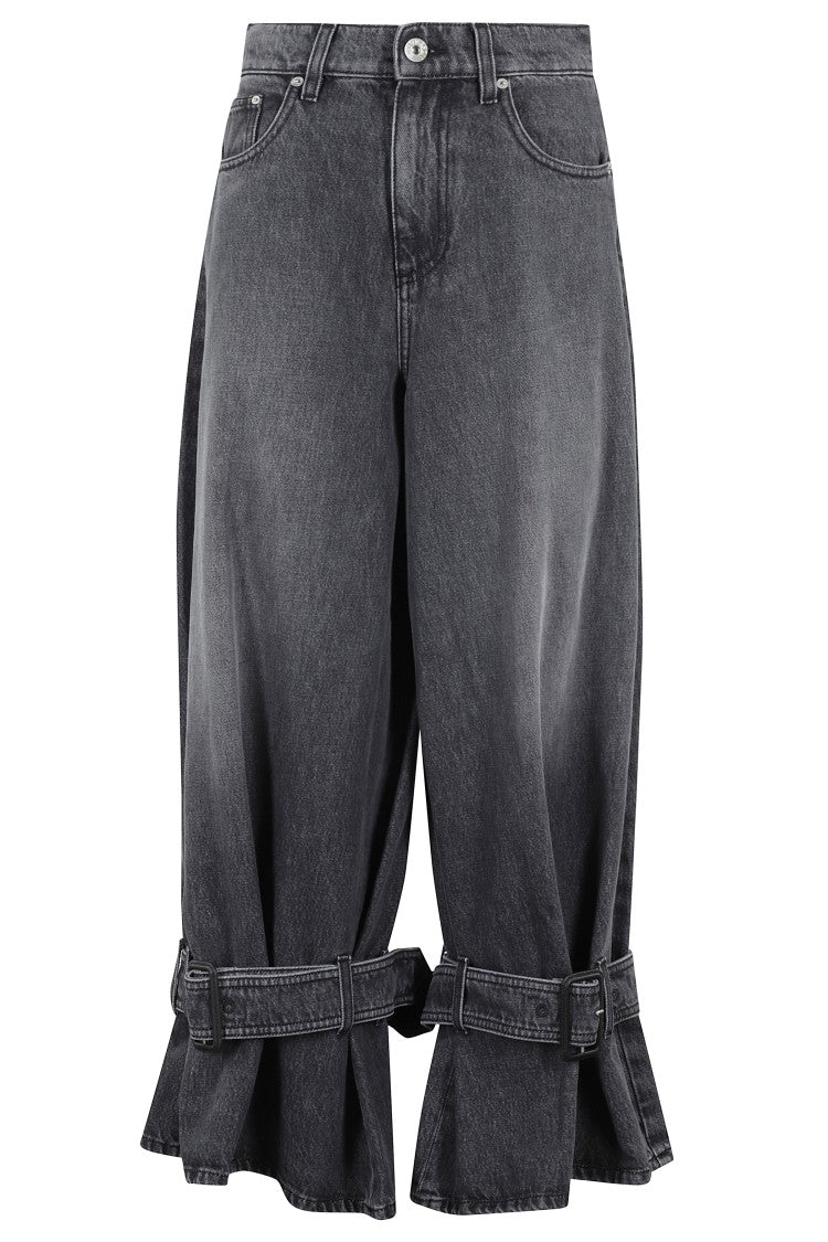 J. W. Anderson High-Waisted Jeans With Buckled Cuff Detail