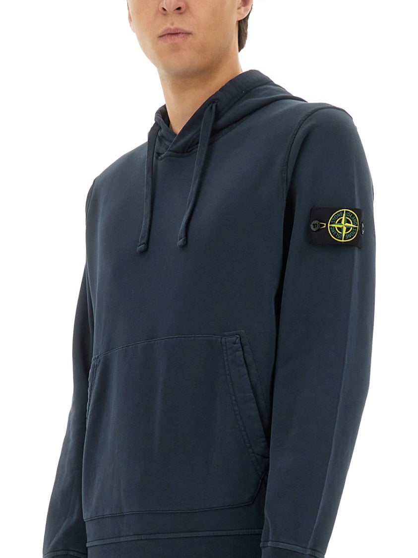 Stone Island Deep Navy Classic Pullover Fleece Hoodie