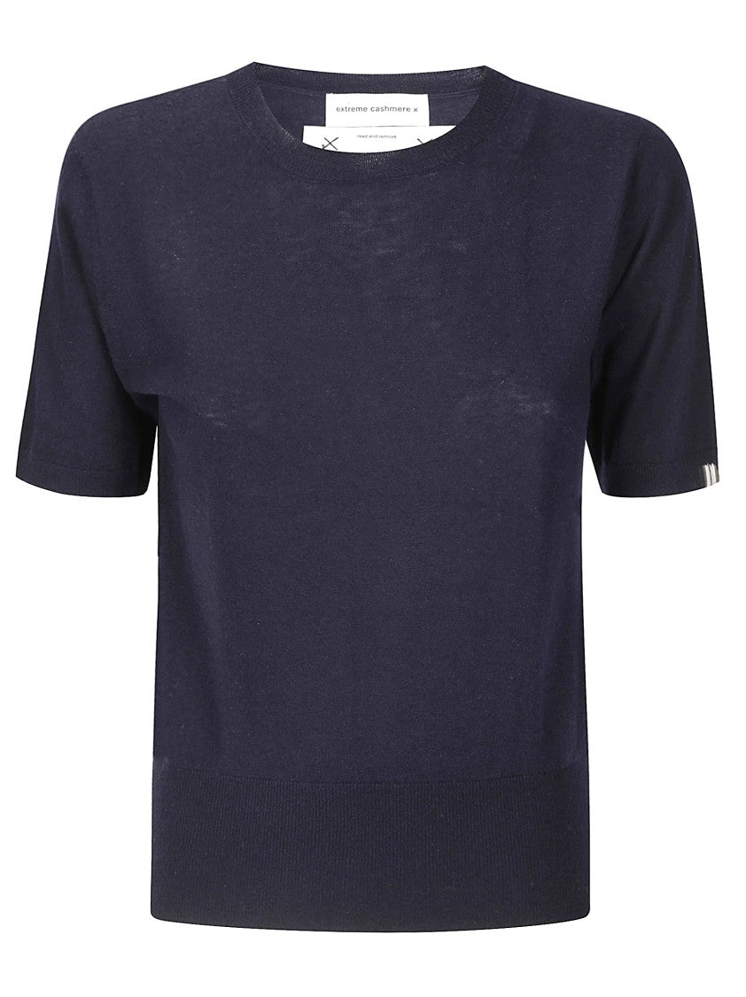 Extreme Cashmere Short-Sleeved Merino Wool And Cashmere Sweater