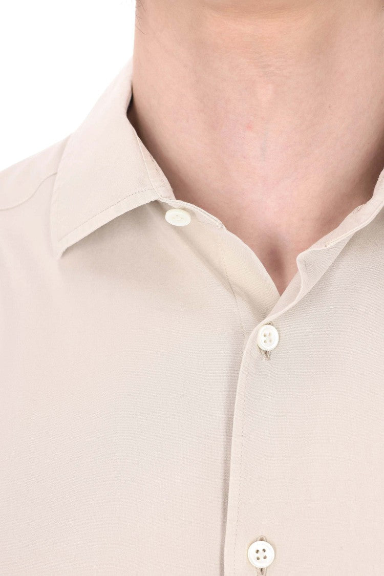 Zegna Pure Silk Classic Long-Sleeve Shirt